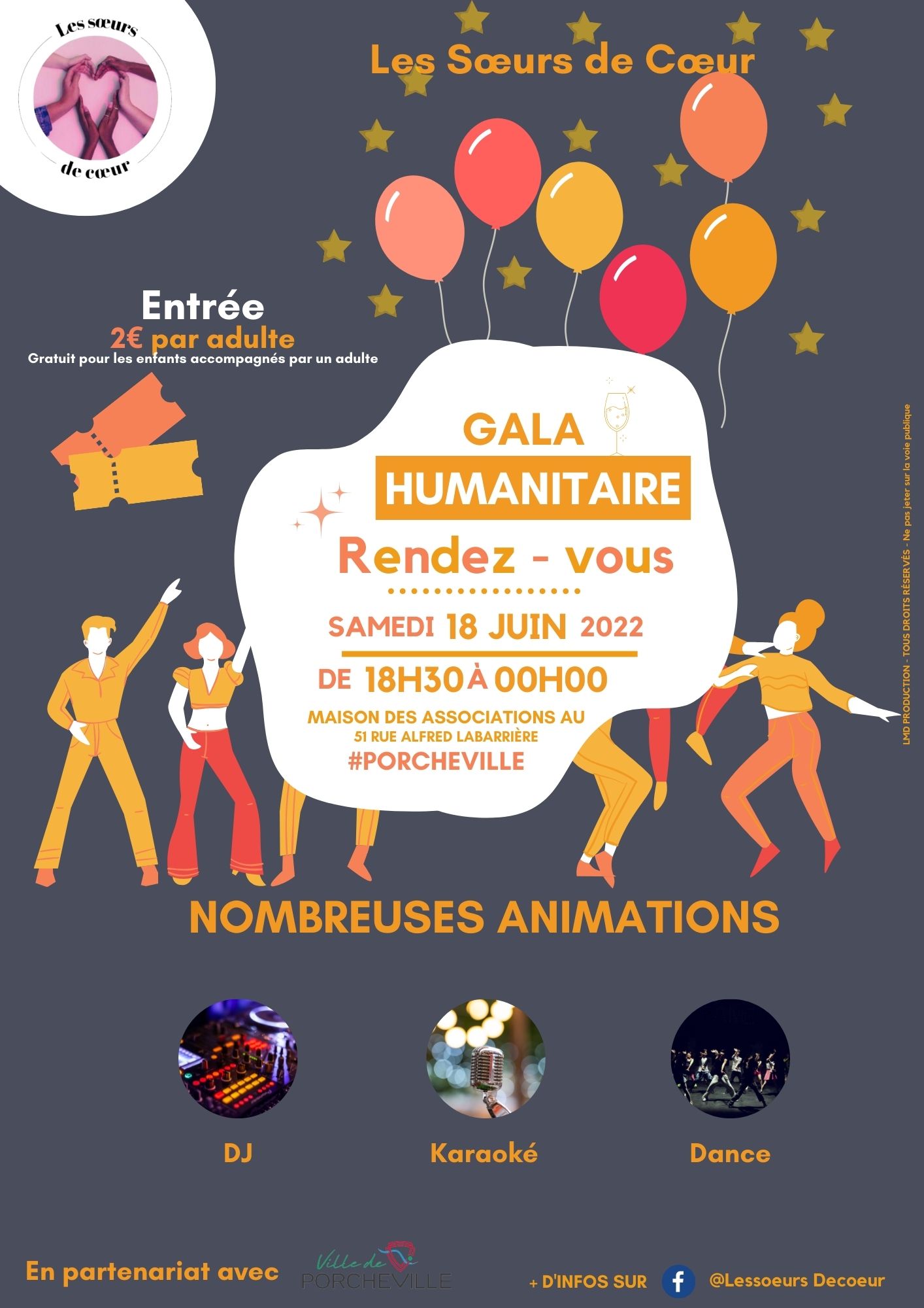 Affiche Gala les soeurs de coeur de Porcheville