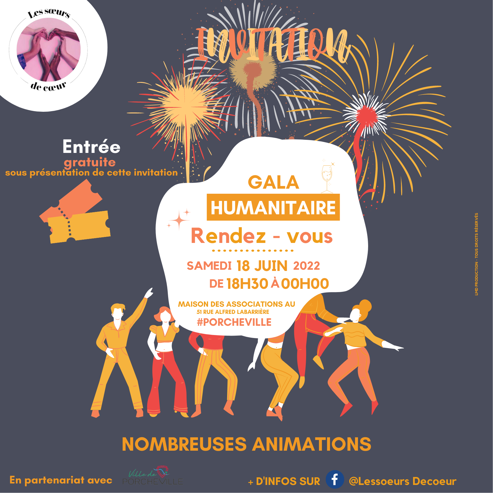 Invitation Les Soeurs de Coeur Gala Humanitaire