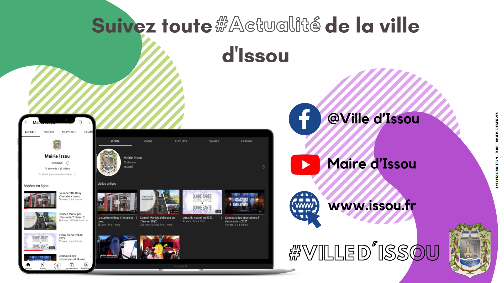 Affiche suivez toute l'actualité de la ville d'issou