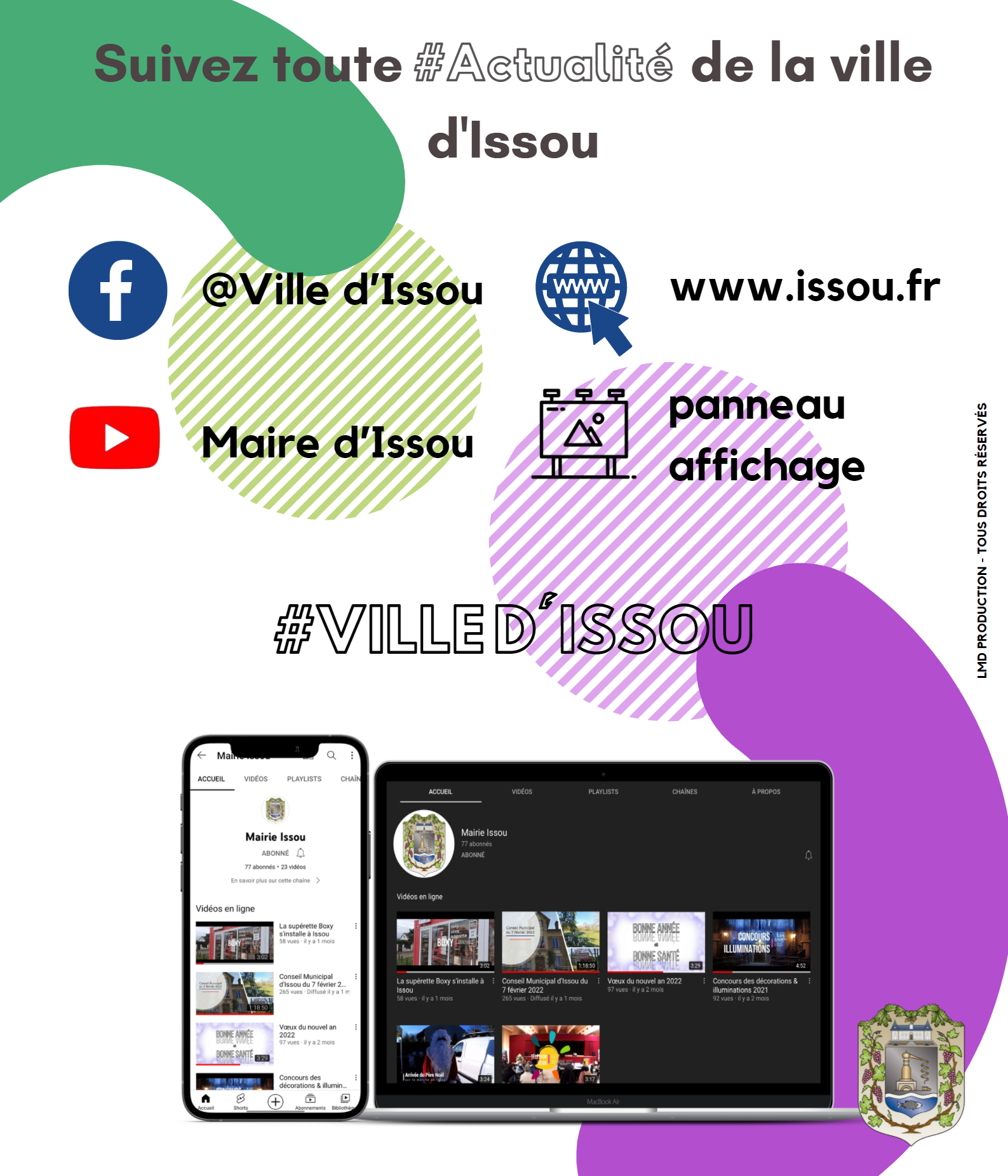 Affiche suivez toute l'actualité de la ville d'issou